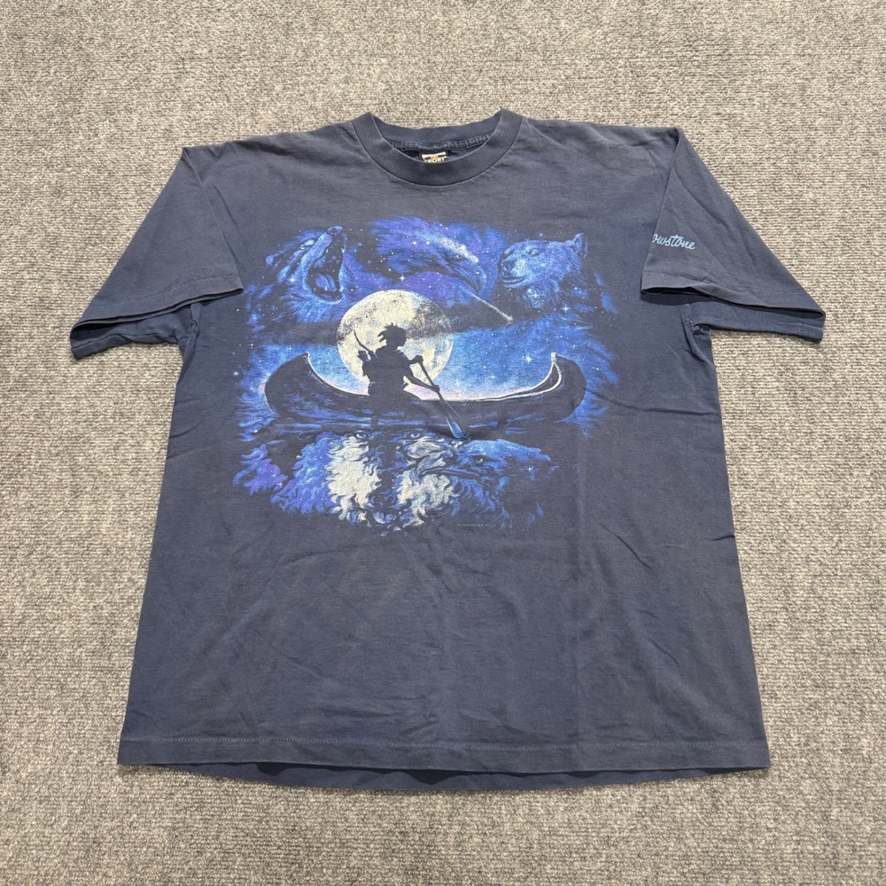 VTG Signal Sport T-Shirt Men's XL Single Stitch Cotton Boat Cotton Blue